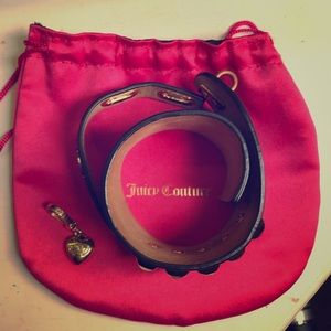 Gorgeous Leather and gold Juicy charm bracelet